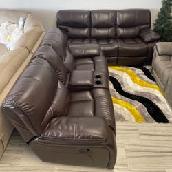 COMFY NEW RECLINING SOFA AND LOVESEAT SET ON SALE ONLY $1199. IN STOCK SAME DAY DELIVERY 🚚 EASY FINANCING 