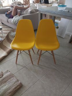 Tulip Yellow Chairs (2)