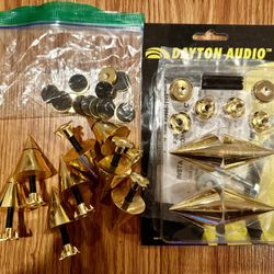 Dayton Audio 240-715 Gold Speaker Spike Set 12 PCs (4 new + 8 used)