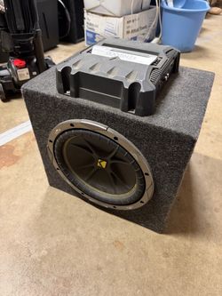 10 inch Kicker Subwoofer and Kenwood Amp