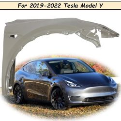 💝 2020-2023 Tesla Model Y Front Passenger LH side Fender Assembly - #w5024. - NEEDS REPAIRING (SLIGHTLY BENT)