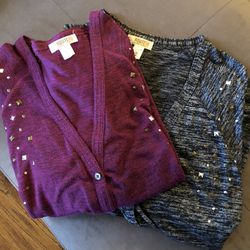 Cotton Knit Lightweight Jackets With Studs 