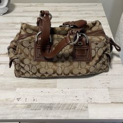 Collection Brown Coach Duffle Purse 