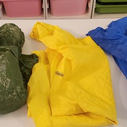 3 plastic ponchos
