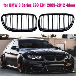 2009-2012 For BMW 3 Series E90 Front Grille PG Style Gloss Black Brand New 