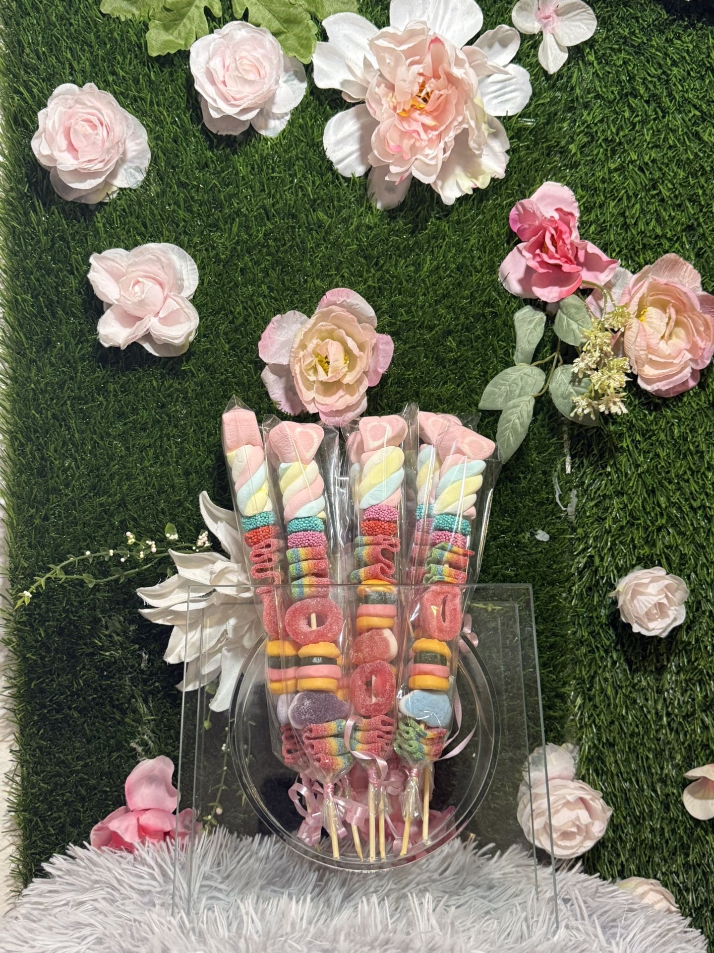 $5 Each candy Kabobs Gummy & Marshmallow Bouquet Mixed Fruit Floral