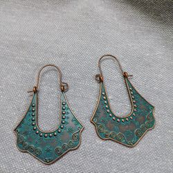 New Cute Fashion Earrings Rustic Turquoise