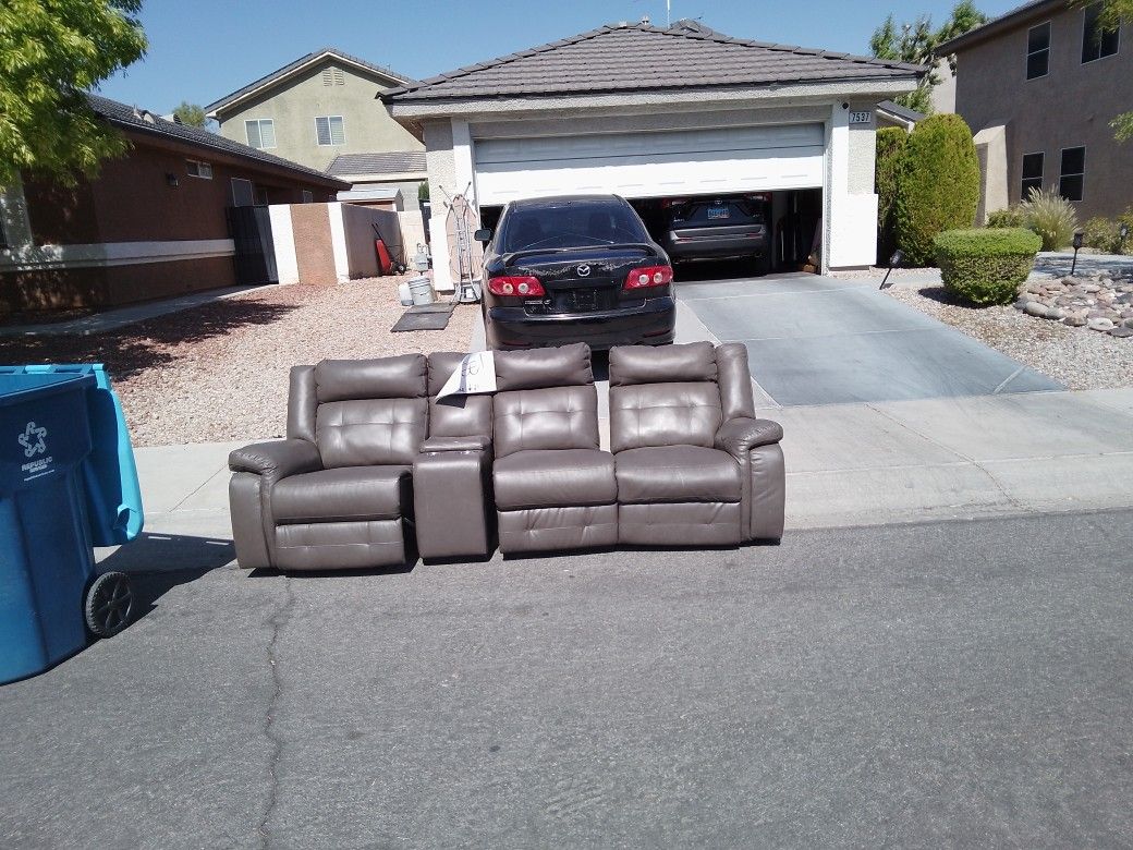 Grey Recliner Couch