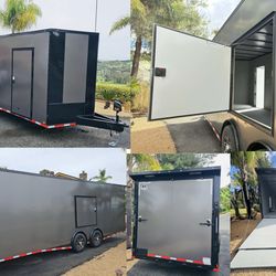 2026 Custom 28 ft Commercial Build Car Hauler Custom 28 ft Commercial Build Car Hauler trailer + escape door * *