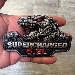 Truck tailgate badge 5.2l supercharged raptor