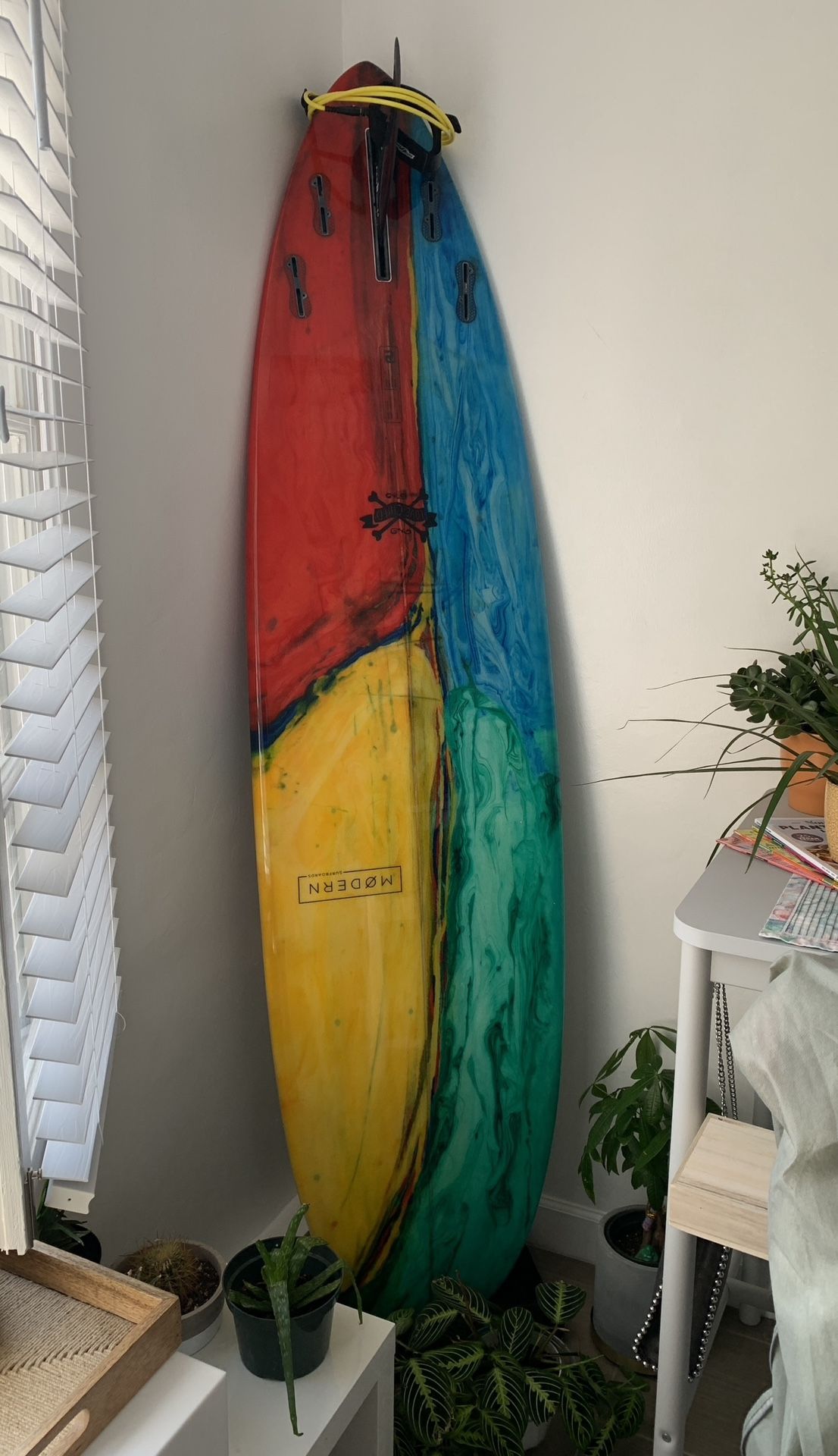 Modern Love Child Rainbow Surfboard 7’8