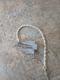 Boat anchor with coated chain