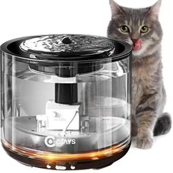 Ciays 67oz/2L Pet Water Fountain Automatic Cat Drinking Fountain Multi Filtration System Pet Water F