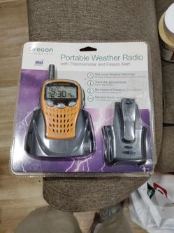 Oregon Scientific Portable Weather Radio with Thermometer