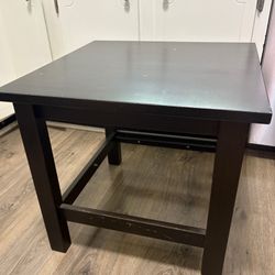 IKEA Side Table – Black-Brown – 21.5x21.5x20”