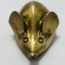 Vintage Brass Mouse Paperweight