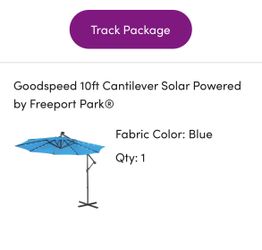Blue Solar Umbrella From Wayfair New In Box