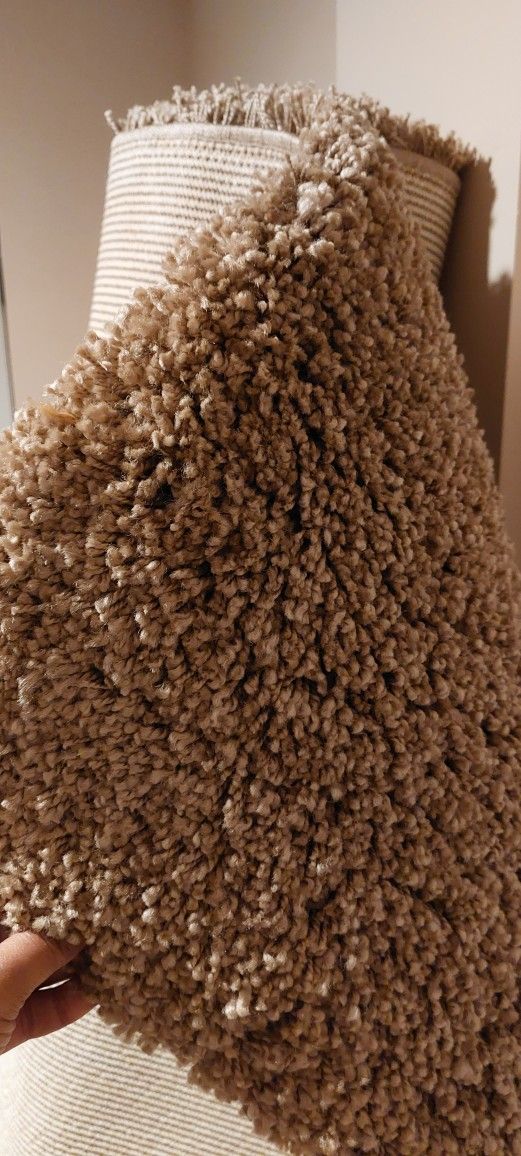 SAFAVIEH Milan Shag 6 ft. x 9 ft. Dark Beige Solid Area Rug