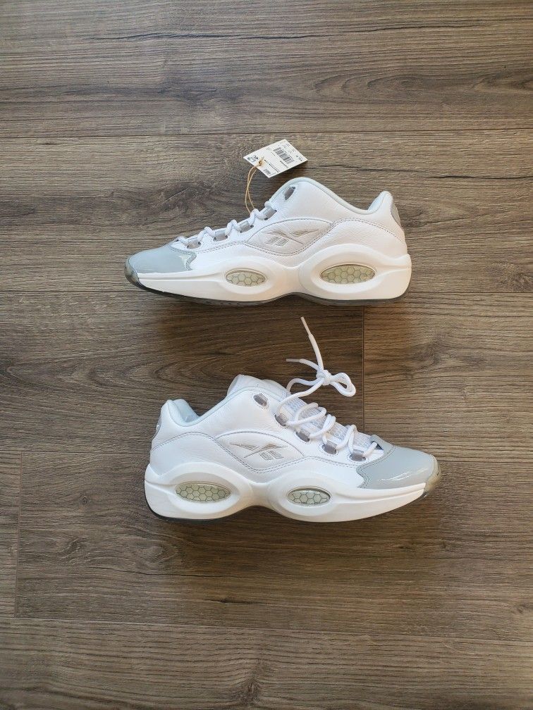 Reebok Question Low White Grey Mens
