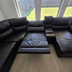 Genuine Leather Recliner Sofa Set – $2000
