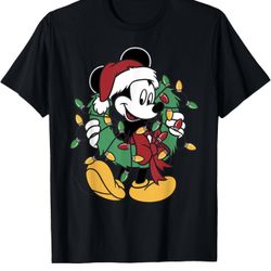 Disney - Mickey Mouse Christmas Lights T-Shirt-2XL