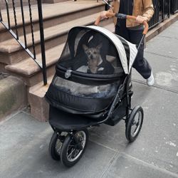 Luxury Pet Stroller - Zipperless Entry - Single or Multiple Dogs/Cats