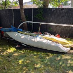Sailboat with trailer