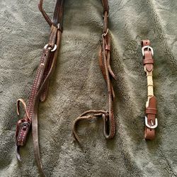 Western headstall with new chin strap