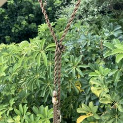 Vintage Gold Chain Tassel Lariat Necklace 