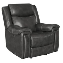 New Top Grain Real Leather Glider Recliner With Power Recliners 