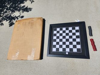 checkers board
magnetic
18x18x1H"
red: 13 pcs
black: 12 pcs
$15