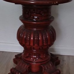 Solid Wood Side Table-Round