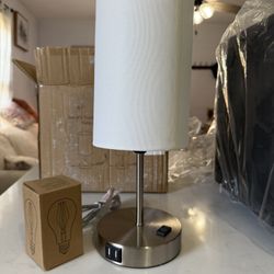 Set of 2 touch 3-way dimmable table lamps with LED bulbs