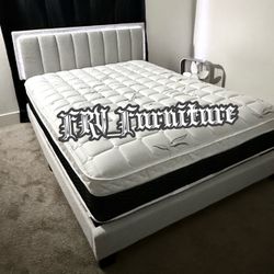 New Queen Bed Frame With Mattress 