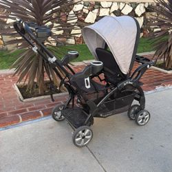 Double Sit And Stand Stroller And Can Fit The Car Seat On