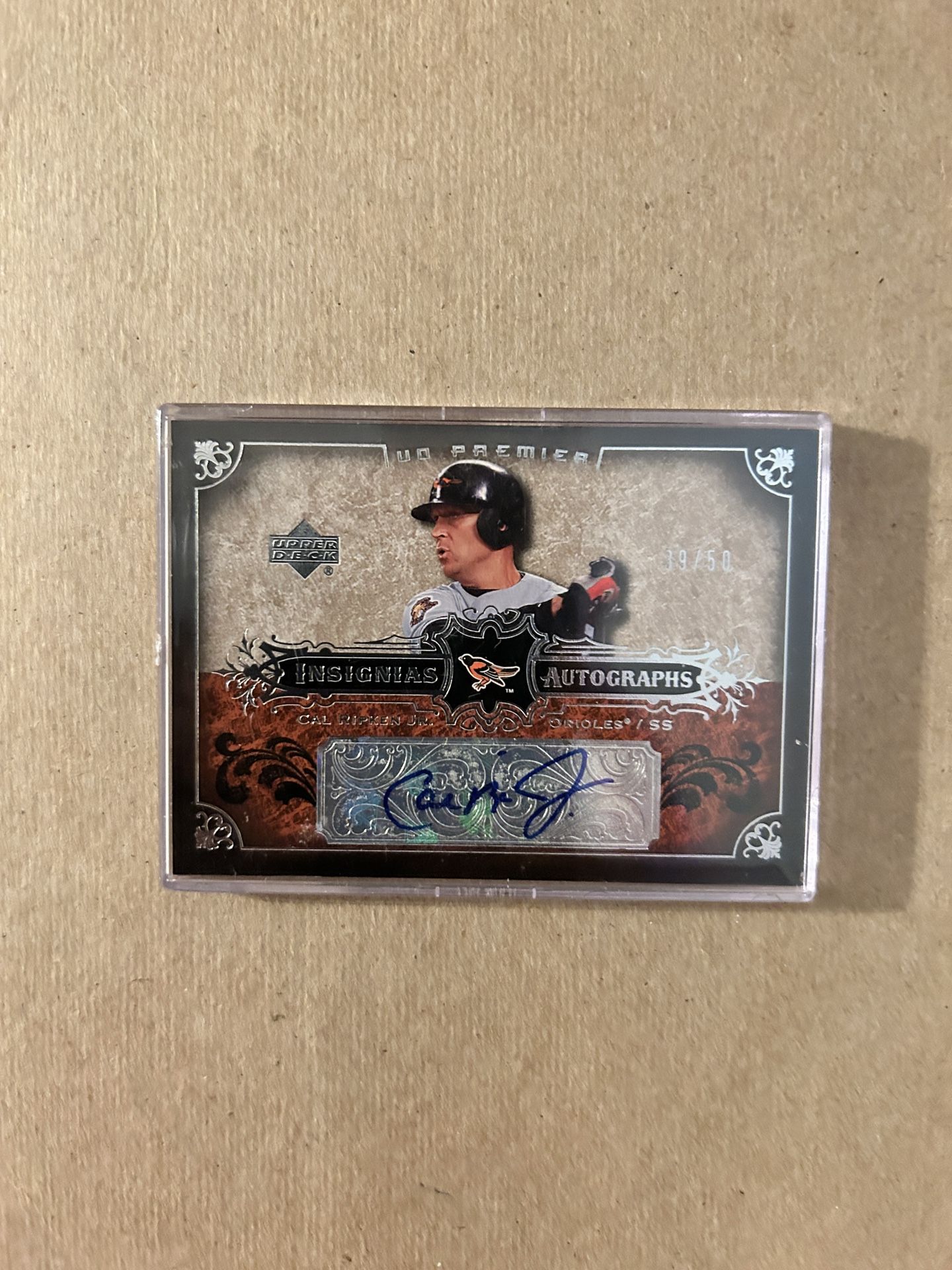 2007 UD Premier Insignias Cal Ripken Jr Orioles Autograph 39/50
