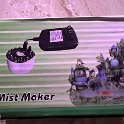 12 LED Mister Fogger Water Fountain Pond Fog Machine Atomizer Air Humidifier, Indoor Fountain Mister Foggers 