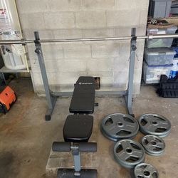 Weight Set. Bench Press/ Squat Rack
