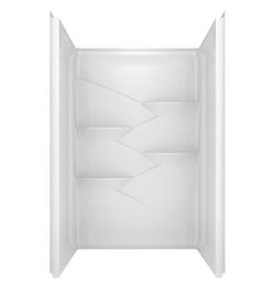 Delta Laurel 48 in W x 34 in D x 72 in H High Gloss Direct to Stud Shower Surround NEW