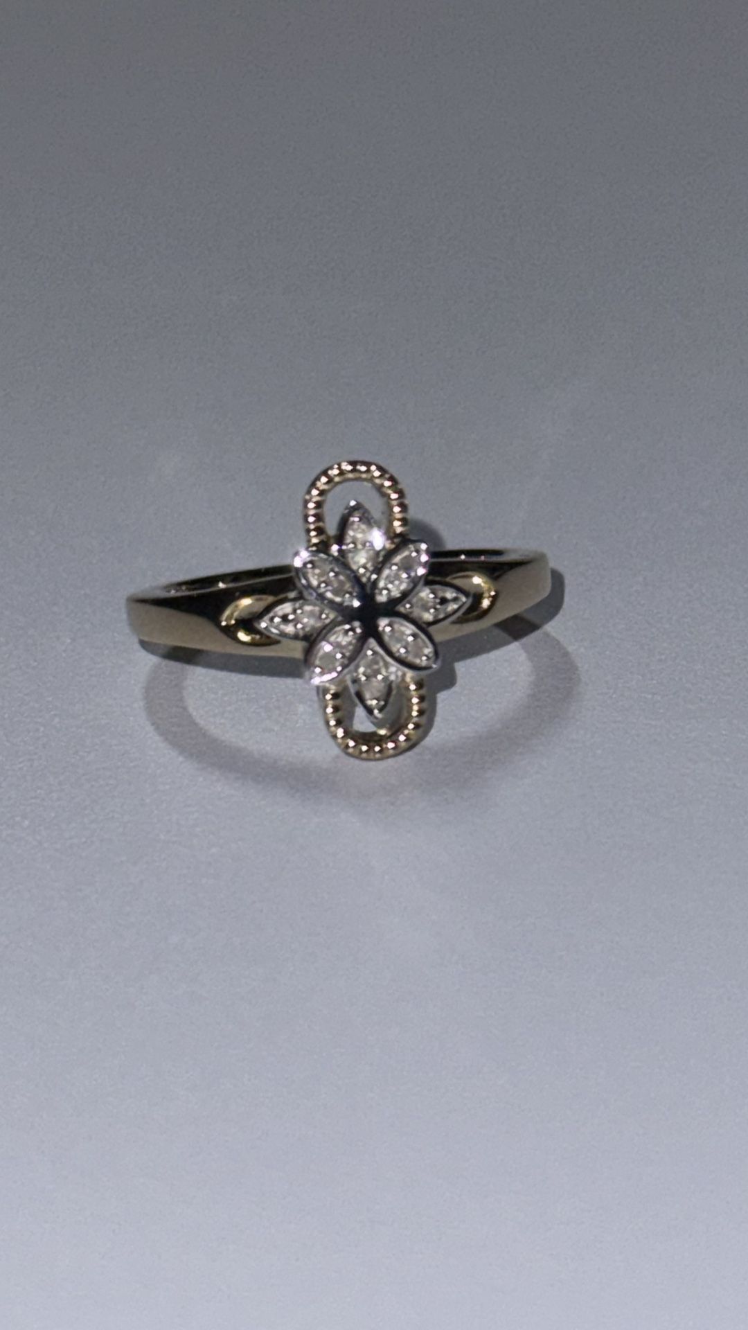 Women’s Diamond Ring – 14K Gold Over Sterling Silver – Size 7
