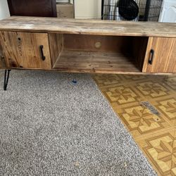 Dark Wood 2-Drawer Nightstand / End Table