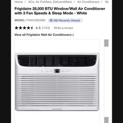 Air conditioner works like new - 28,000 BTU