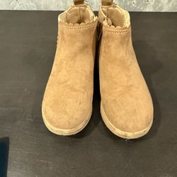 Tan Suede Ankle Boots - Toddler Girl - Size 10