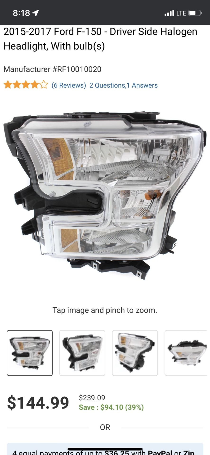 Ford F-150 Headlights Truck f-150 Headlight