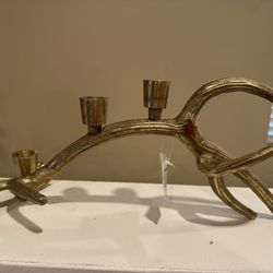 Gold Antler Candle Holder 