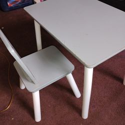 Children's Wooden Table And ONE chair 
