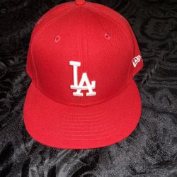 LA Dodgers Red Fitted Hat