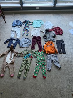 Toddler Boys fall/winter 2T clothes. Some have light stains but no holes