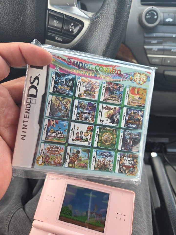Nintendo DS Super Combo Pokémon Mario 208 in 1 Multi Game -!