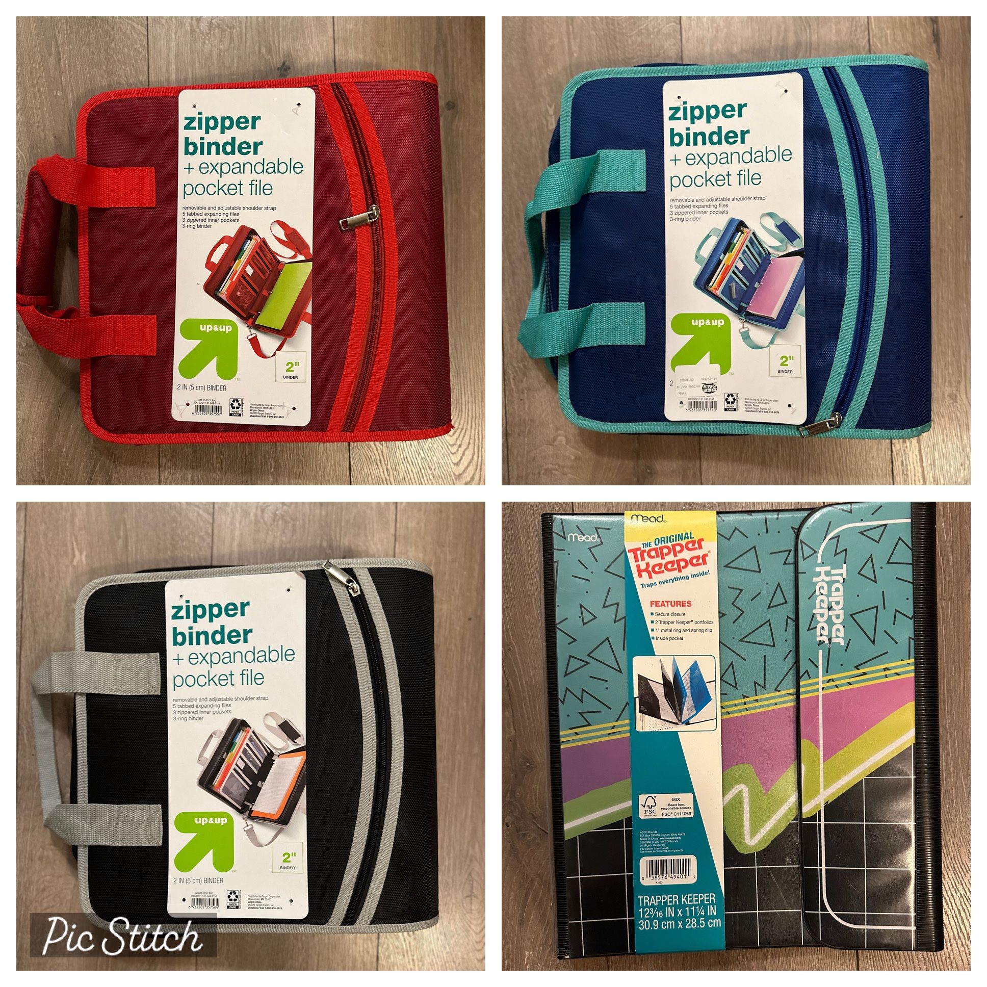 Back To school- 2” Zipper Binders /Trapper Keeper